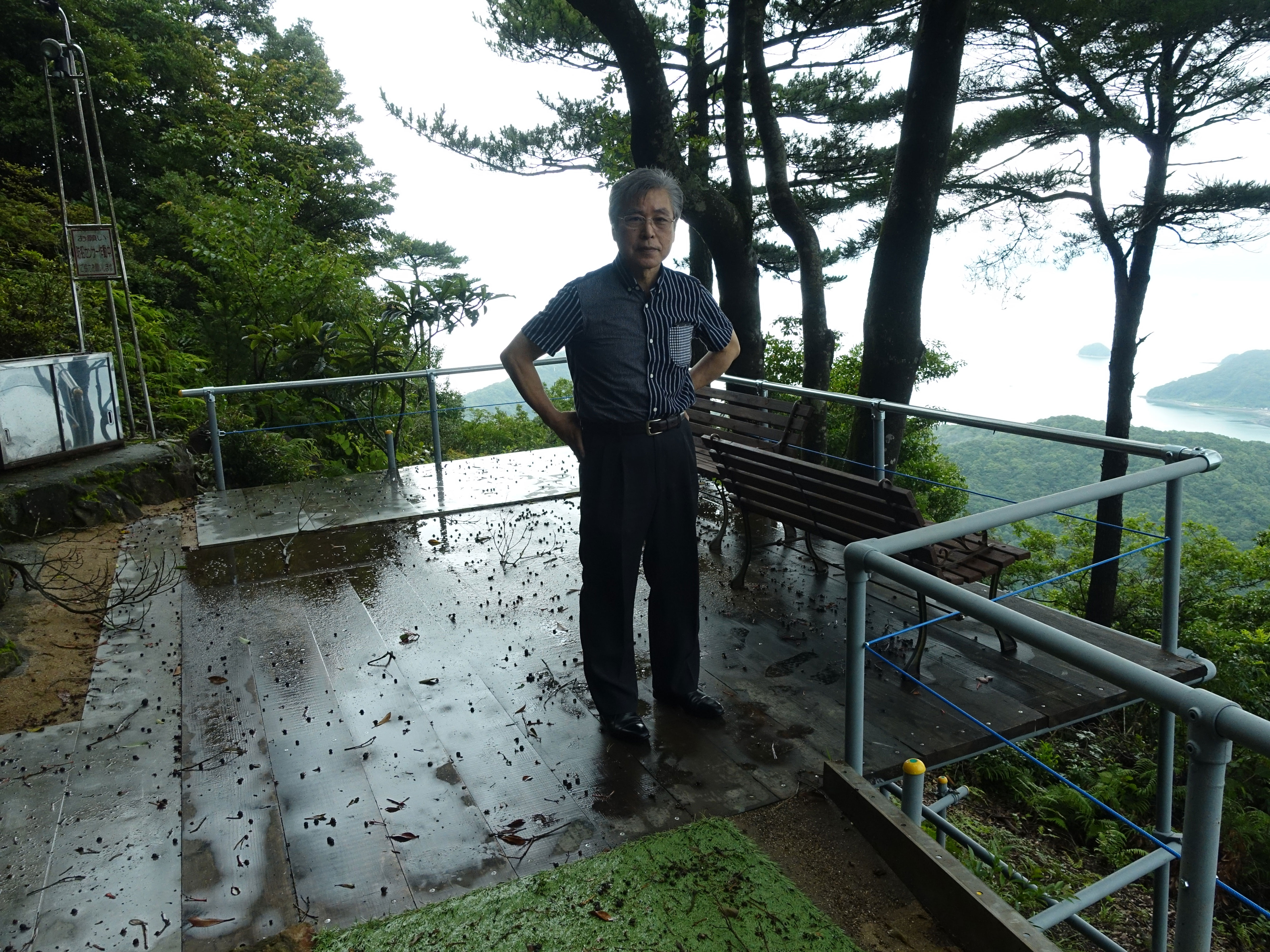 古賀幸久、天草の龍ヶ岳にて。